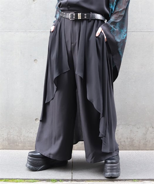 シアーレイヤードワイドパンツ