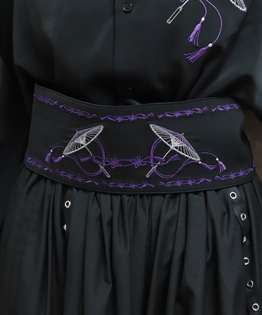 和傘刺繍帯ベルト