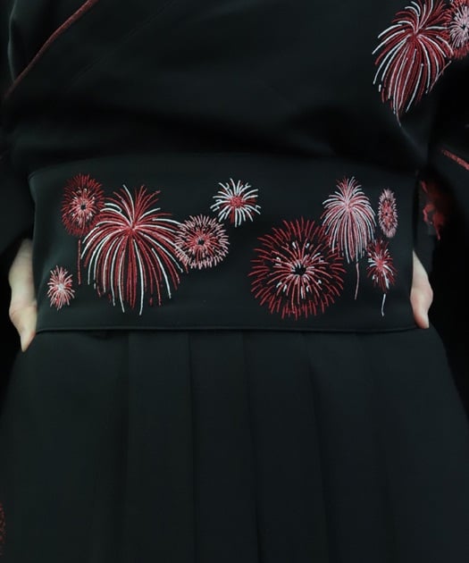 花火刺繍帯ベルト