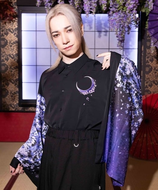 桜×月和袖シャツ