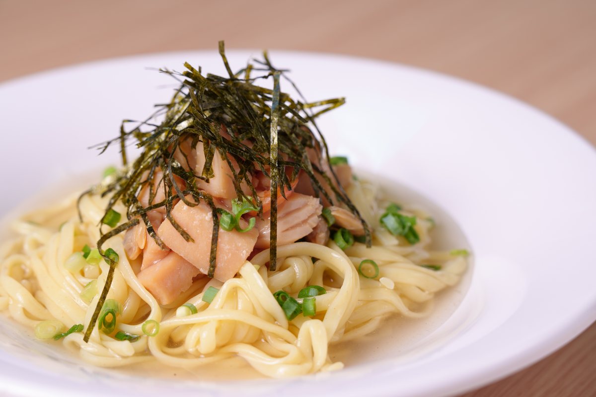 明太子と刻み海苔の和風パスタ