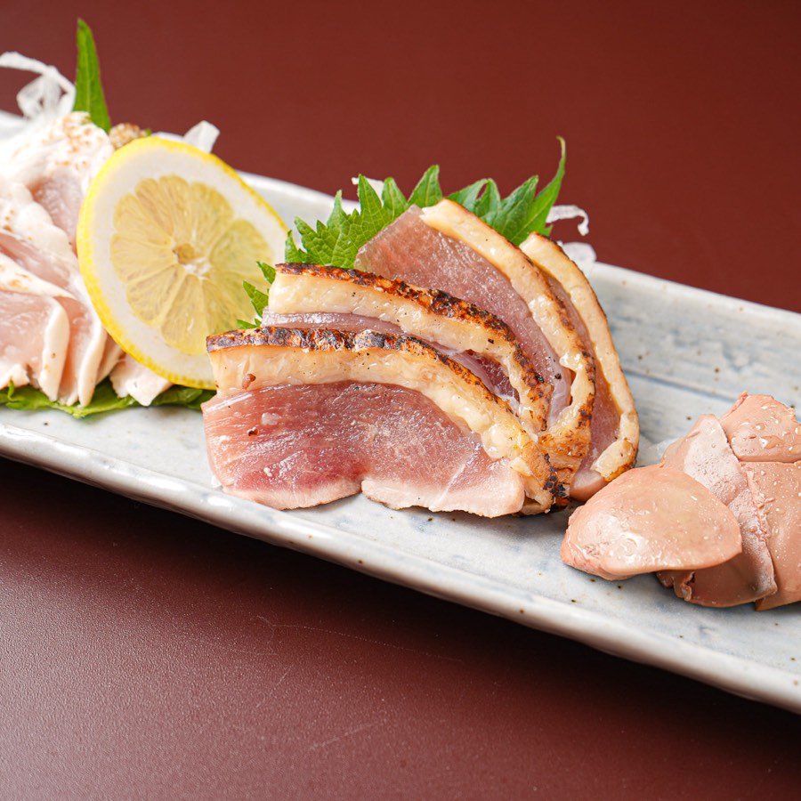鶏刺し・鶏タタキ3種