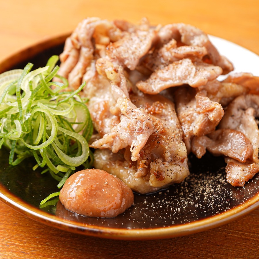 鶏ハラミの黒胡椒焼き